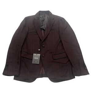 13-41 HUGO BOSS Men's Suit Jacket Blazer Sport Coat Cashmere Silk Brown Size 38R